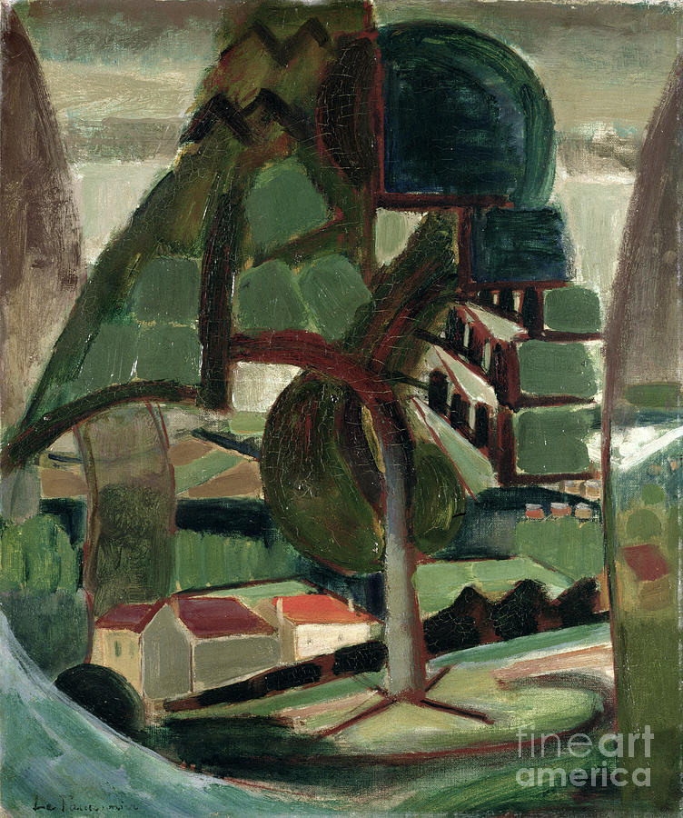 Landscape At Meulon-hardricourt, 1912 Painting by Henri Victor Gabriel Le Fauconnier