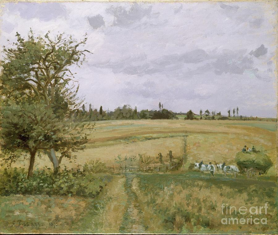 Landscape At Pontoise Drawing by Heritage Images