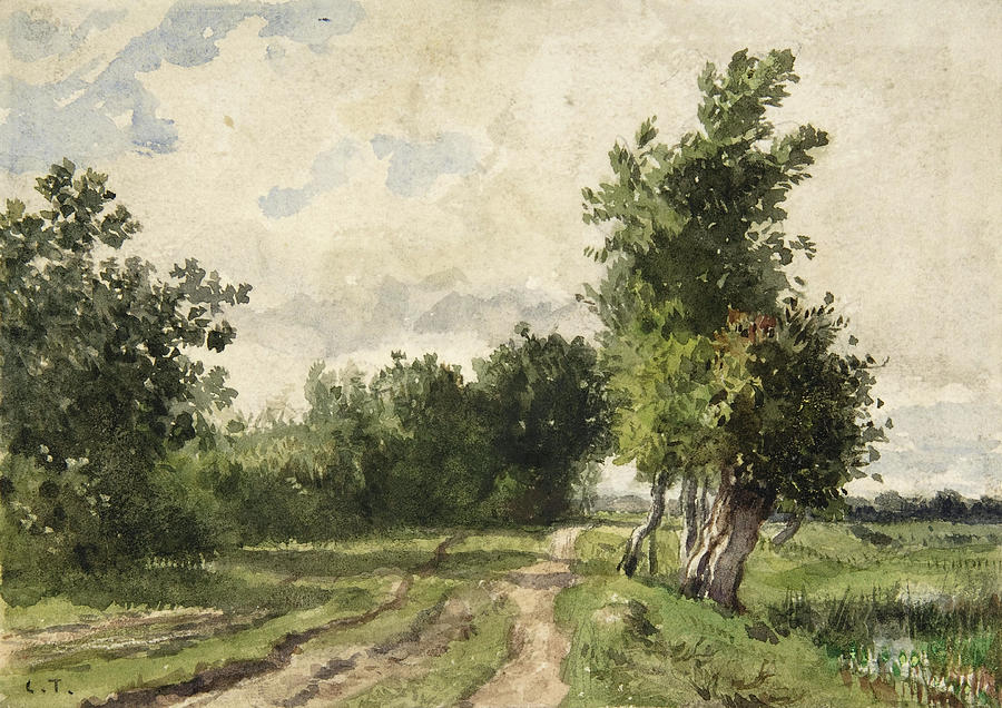 Landscape. Painting by Constant Troyon