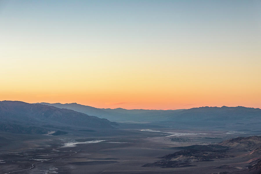 Death Valley National Park Digital Art - Landscape From Dantes View At Sunset, Death Valley National Park, California, Usa by Manuel Sulzer