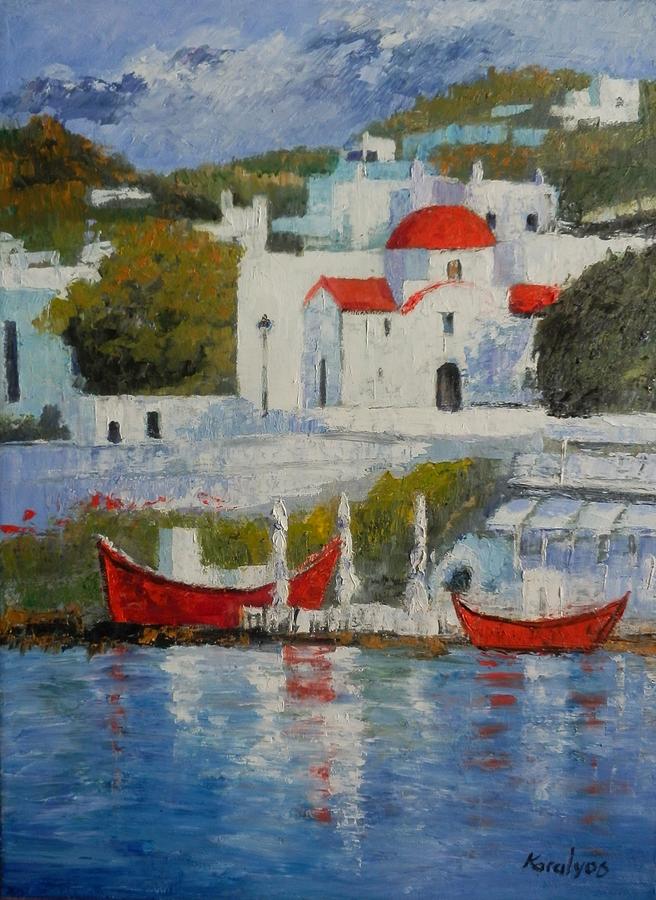 Landscape Painting - Landscape from Greece by Maria Karalyos