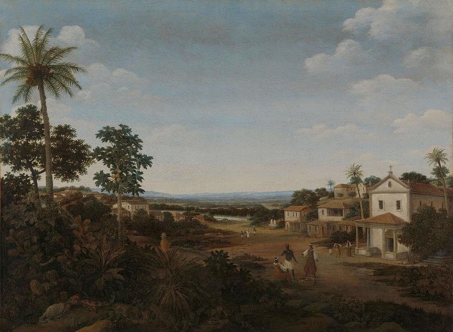 Landscape in Brazil. Painting by Frans Jansz Post Landscape in Brazil. Painting by Frans Jansz Post