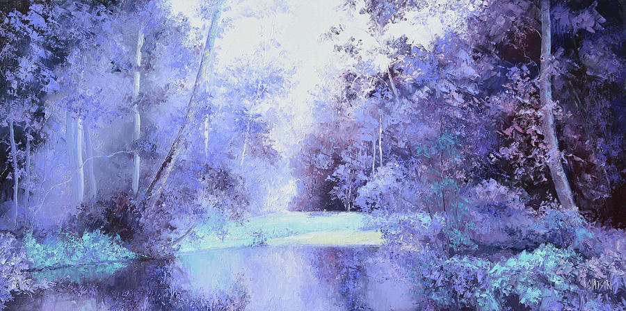 Landscape in Purple Painting by Jan Matson