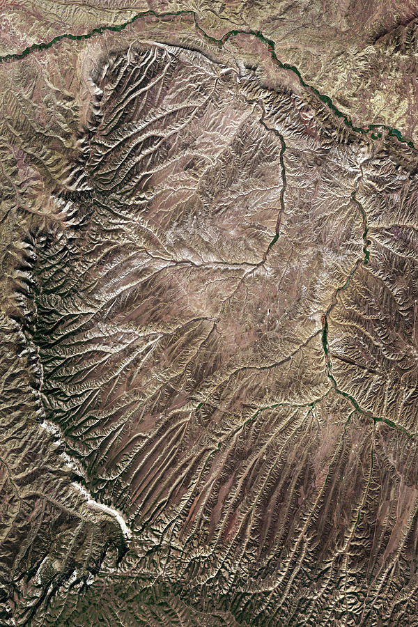Landscape in western Colorado from space Digital Art by Christian Pauschert