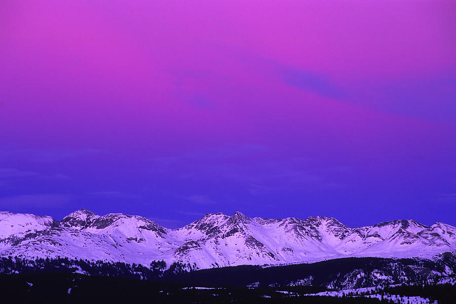 Landscape Mountain Winter Sunset Photograph by Amygdala imagery
