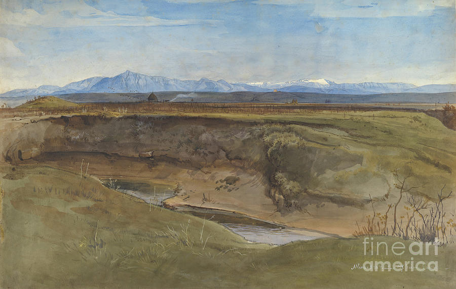 Landscape Near Rome Drawing by Heritage Images