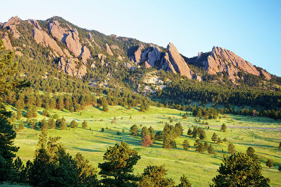 Landscape Of Flatirons In Boulder Photograph by Beklaus