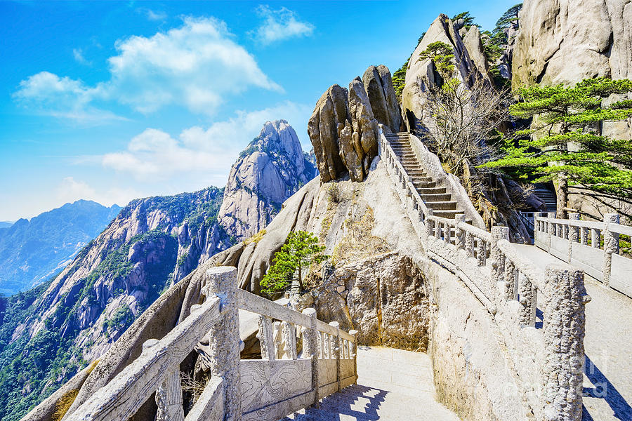 Scenic Photograph - Landscape Of Huangshan Yellow by Aphotostory Scenic Photograph - Landscape Of Huangshan Yellow by Aphotostory