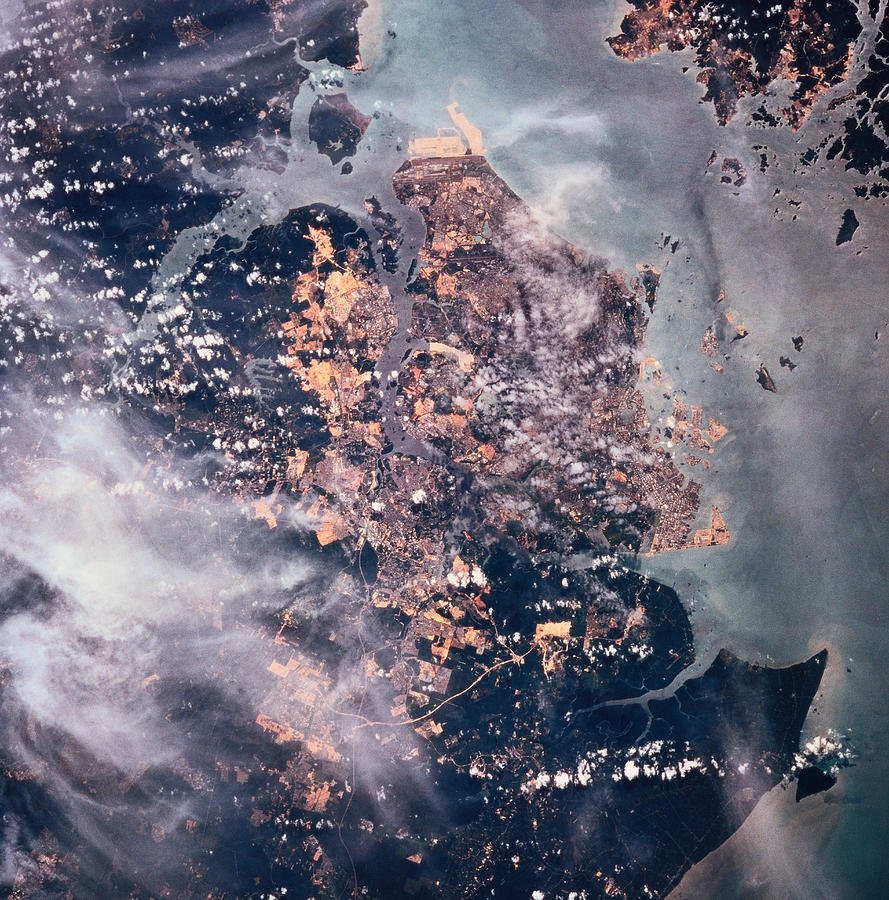 Alertness Photograph - Landscape Of The Earth Viewed From Space by Stockbyte