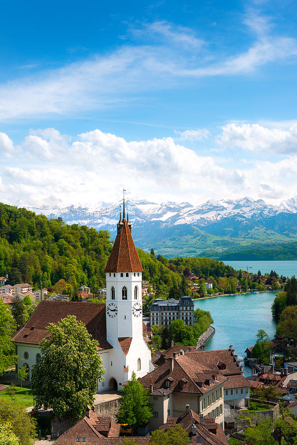 Architecture Photograph - Landscape Of The Historic City Of Thun by Prasit Rodphan