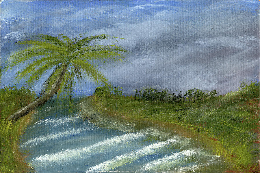 Landscape Sketch In Oils Painting
