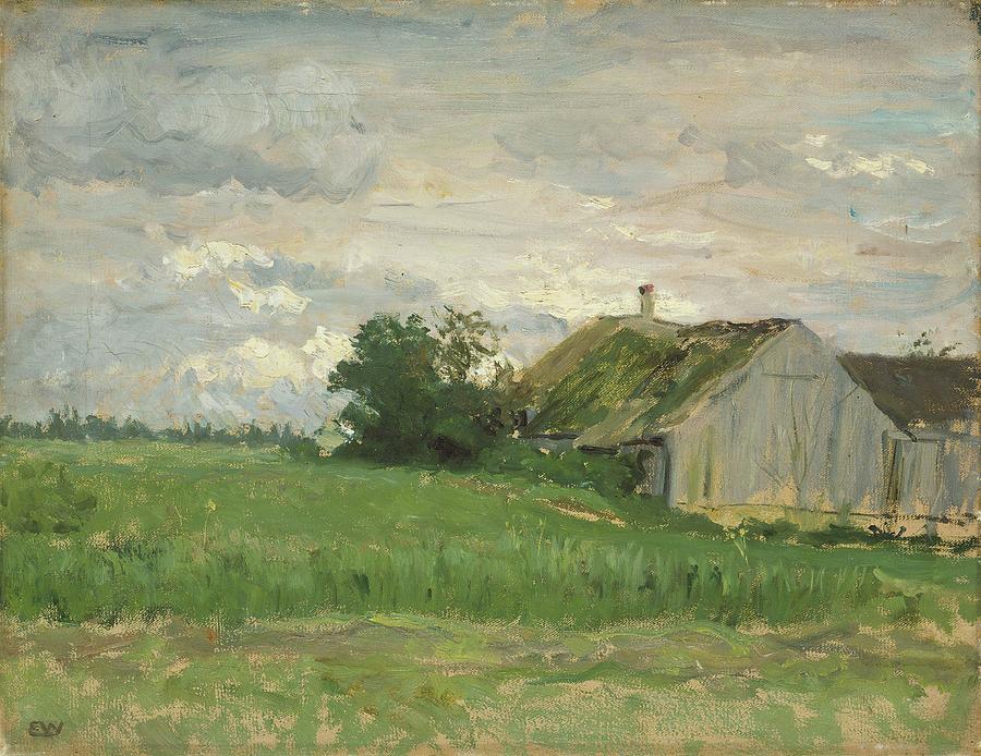 Landscape Study Painting by Erik Werenskiold Landscape Study Painting by Erik Werenskiold
