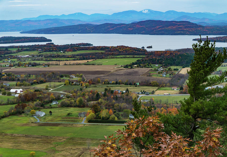 landscape view from Mount Philo in fall Photograph by Ann Moore