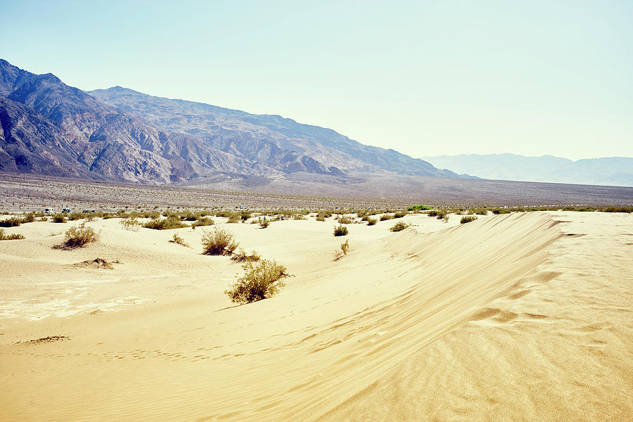 Death Valley National Park Digital Art - Landscape View Of Mesquite Dunes, Death Valley, California, Usa by Gu