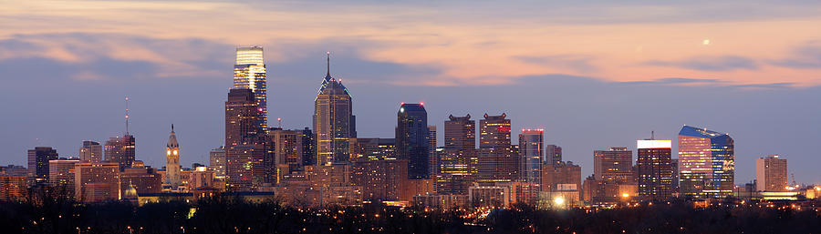 Landscape View Of Philadelphia At Dawn Photograph by Tongshan