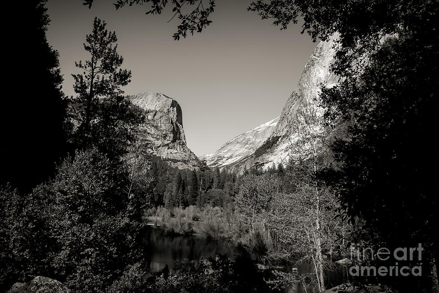 Landscape View Sepia Yosemite  Photograph by Chuck Kuhn