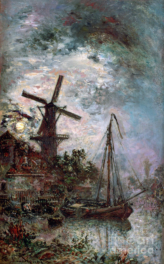 Landscape With A Mill, 1888. Artist Drawing by Print Collector