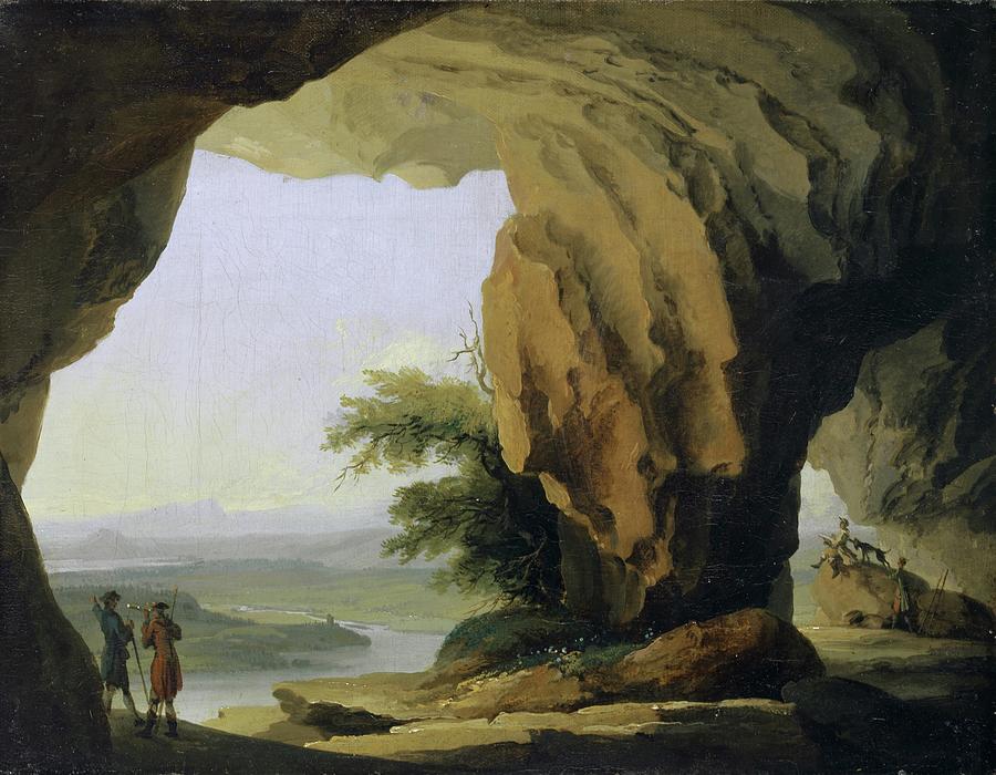 Landscape With Beatus Cave Painting by Caspar Wolf Landscape With Beatus Cave Painting by Caspar Wolf