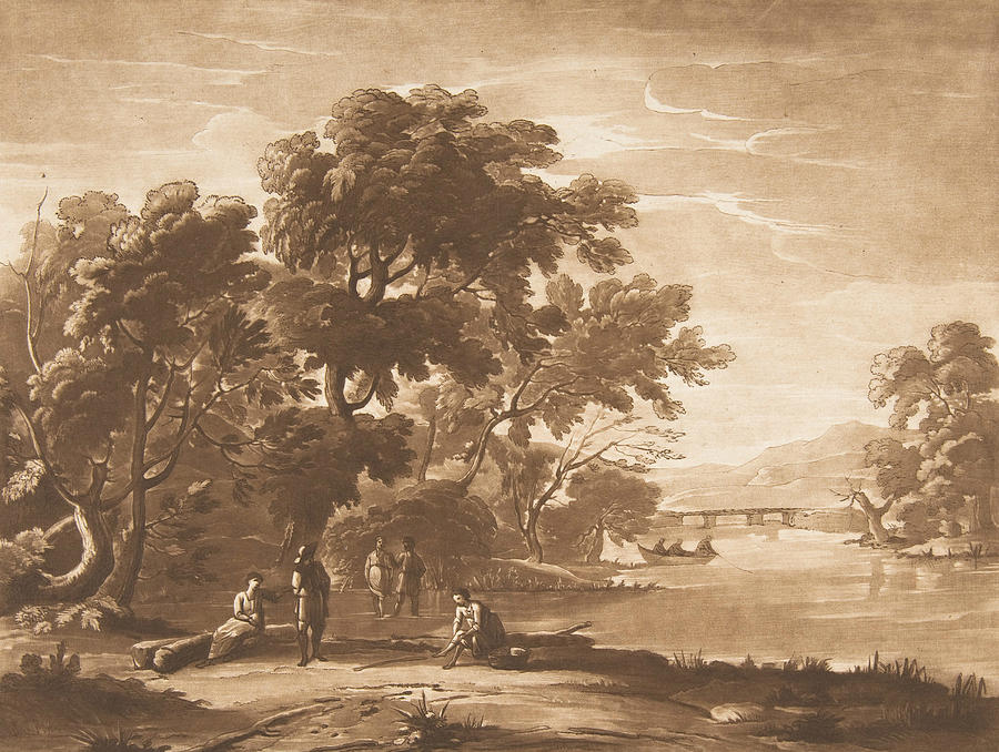 Landscape with Figures Relief by Richard Earlom