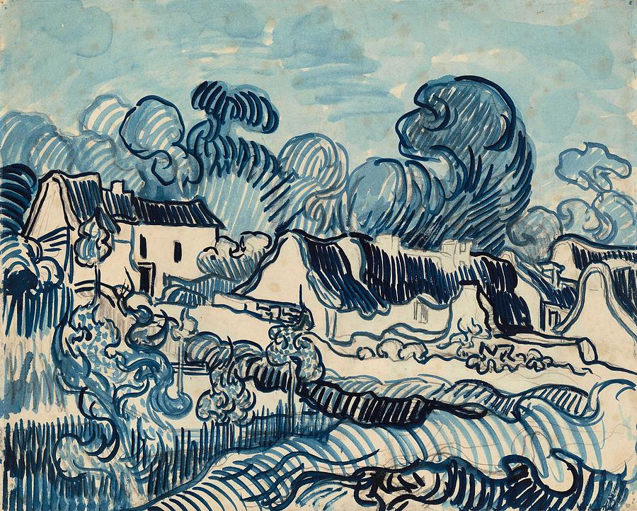Landscape with Houses. Painting by Vincent van Gogh -1853-1890-