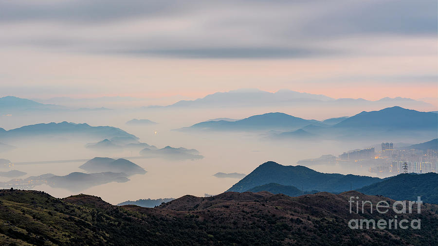 Landscape With Mountain In Mist Photograph by Gary Shum / 500px