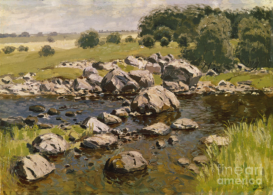 Landscape With Stones Drawing by Heritage Images
