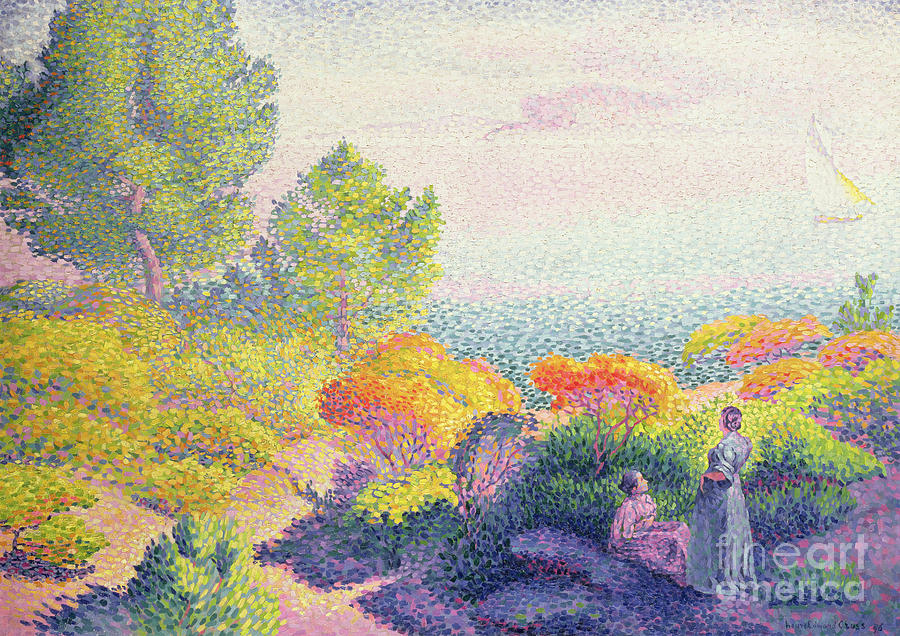 Landscape with Two Women, 1895  Painting by Henri-Edmond Cross