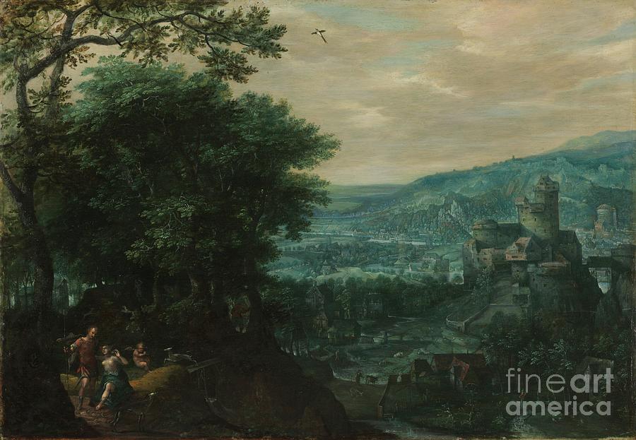 Landscape With Venus And Adonis Drawing by Heritage Images