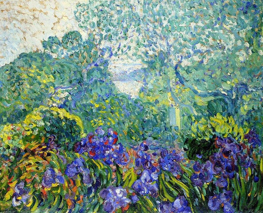 Louis Valtat Painting - Landscape with Violet Irises, 1903 by Louis Valtat
