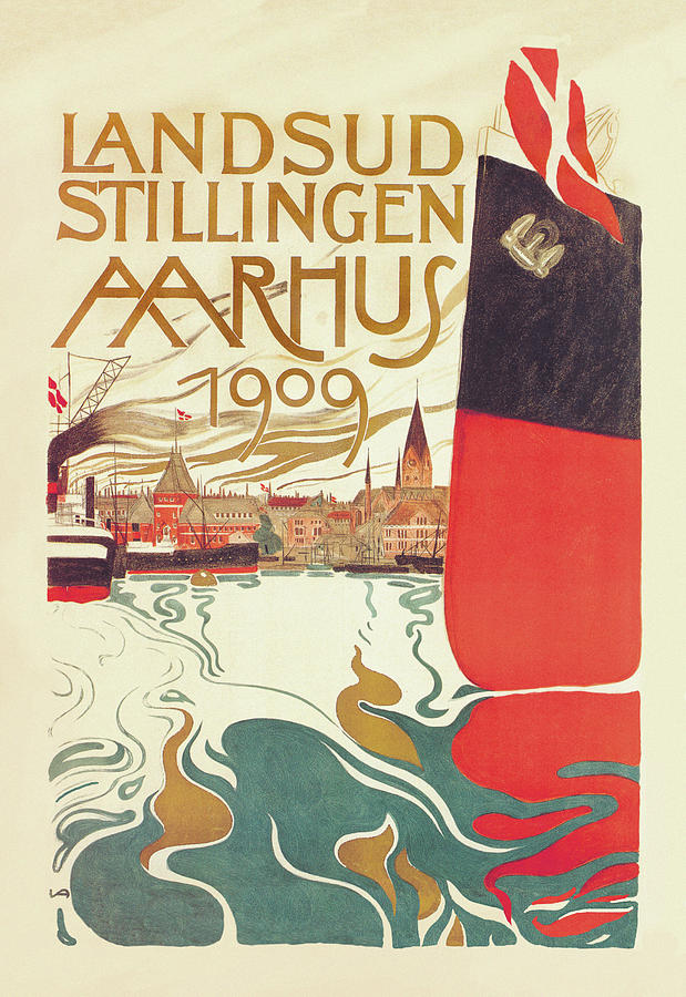 Landsud Stillingen Aarhus Painting by Valdemar Andersen Landsud Stillingen Aarhus Painting by Valdemar Andersen