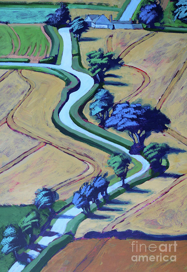 Lane in summer close up 2  Painting by Paul Powis