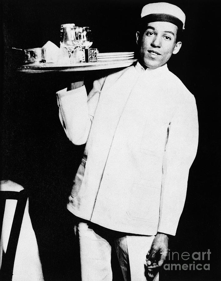 Langston Hughes Working As A Waiter Photograph by Bettmann