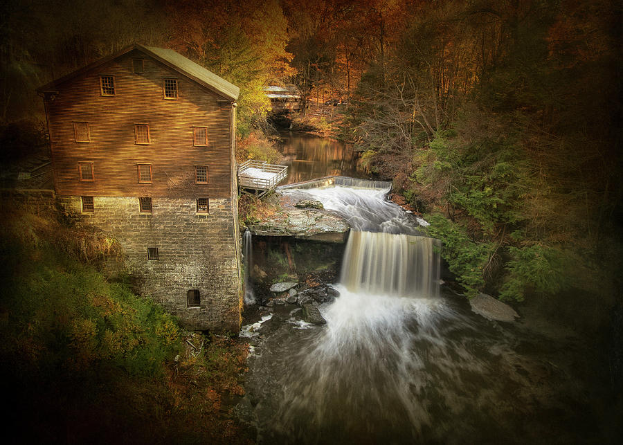 Fall Photograph - Lantermans Mill in Autumn 2 by Rosette Doyle