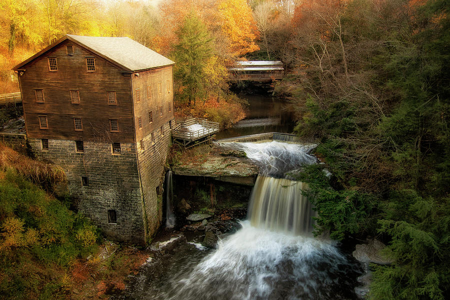Lantermans Mill in Autumn Photograph by Rosette Doyle