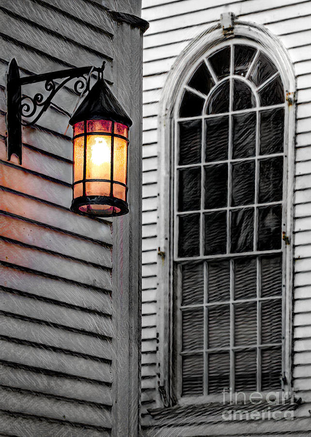 Lantern and window Photograph by Janice Drew