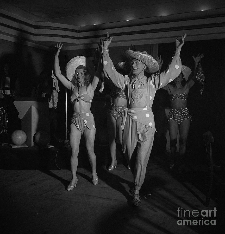 Larc En Ciel Nightclub Bordeaux, Dancers, 1950 Photograph by 