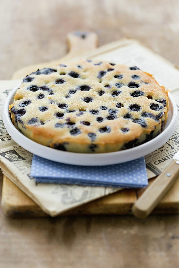 Large Blueberry Financier Cake Photograph by Gousses De Vanille