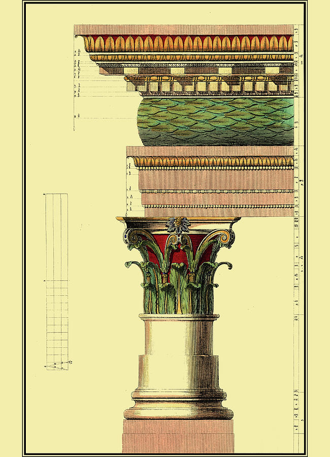 Architecture Painting - Large Column II (u) by Giovanni Borra