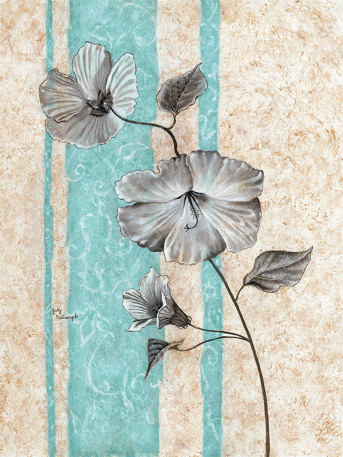 Flower Digital Art - Large Hibiscus by Judy Mastrangelo
