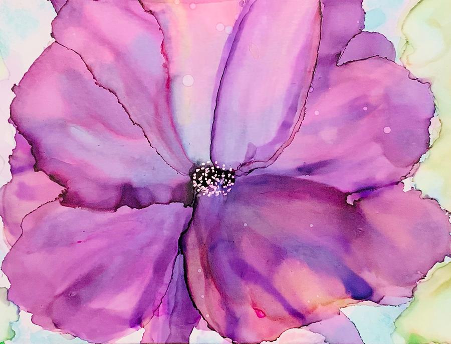 Large Purple Flower Painting by Femina Photo Art By Maggie