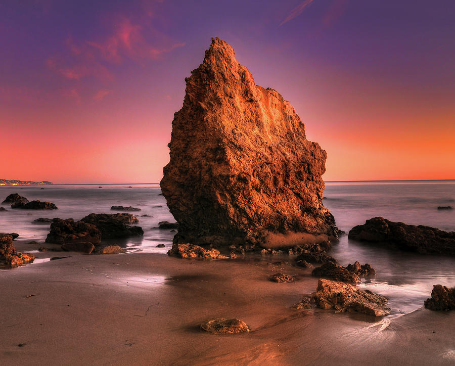 Large Rock On Beach Photograph by Chasethesonphotography
