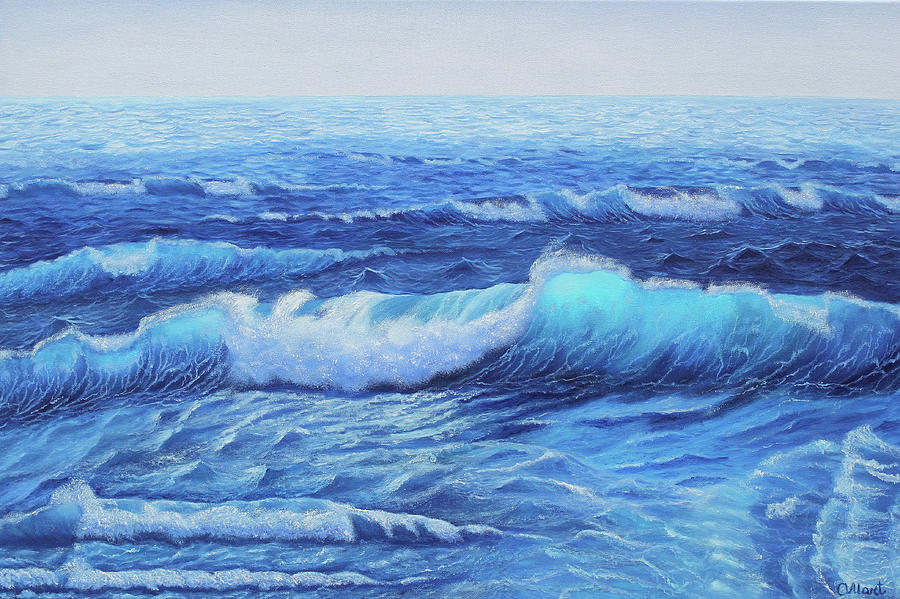 Large seascape painting Painting by Olga Martynenko - Pixels