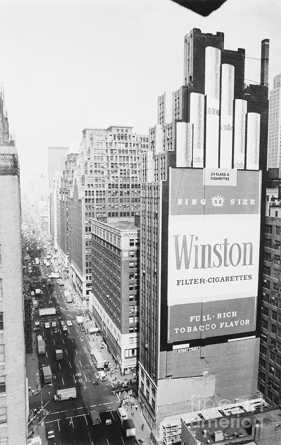 Large Sign Advertising Winston Photograph by Bettmann