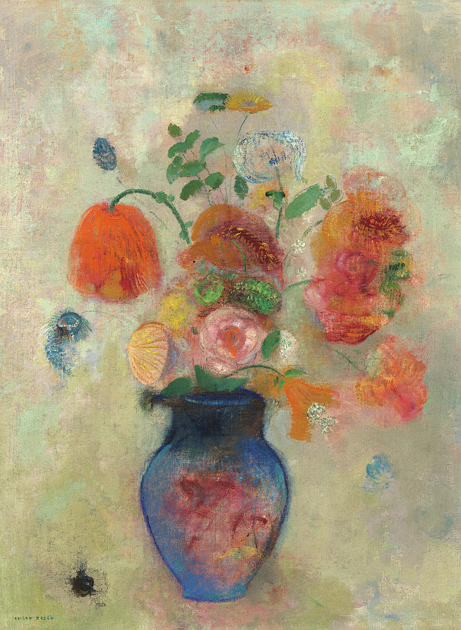 Large Vase with Flowers, 1912 Painting by Odilon Redon - Fine Art America