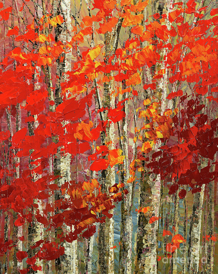 Fall Painting - Incense and Scarlet by Tatiana Iliina
