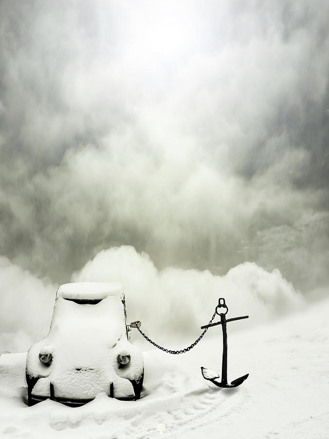 Winter Photograph - Larguer Les Voiles by David Senechal Photographie