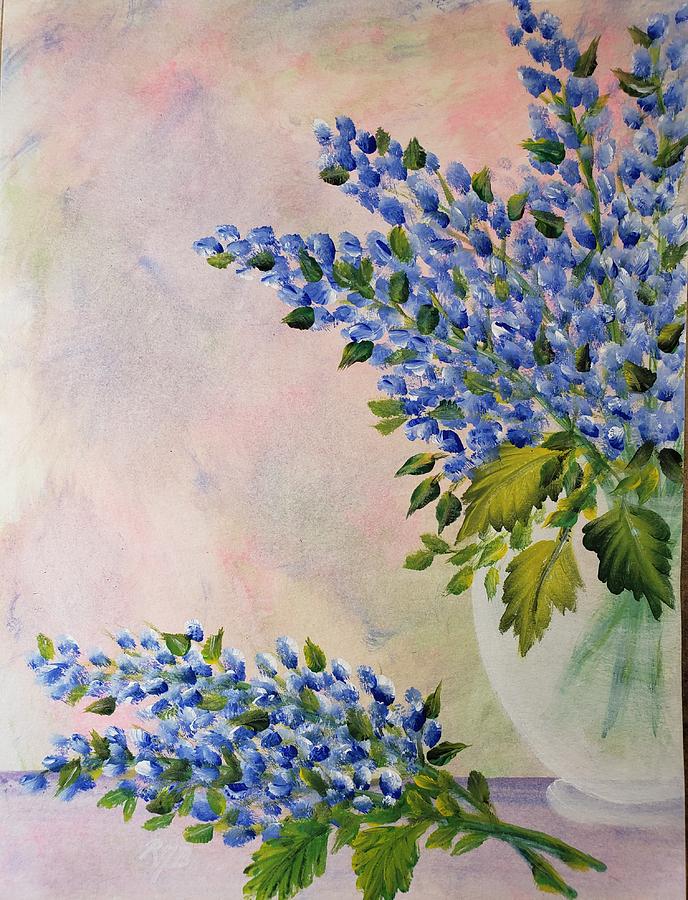 larkspur painting