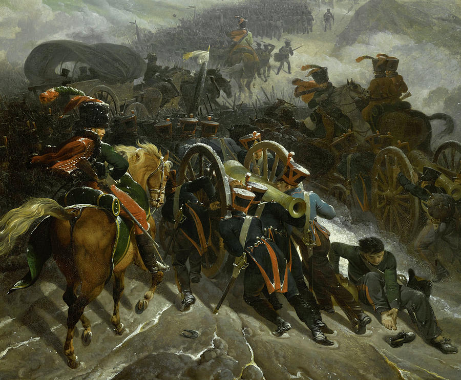 Horse Painting - Larmee francaise traverse les defiles de la Sierra Guadarrama  by Nicolas-Antoine Taunay