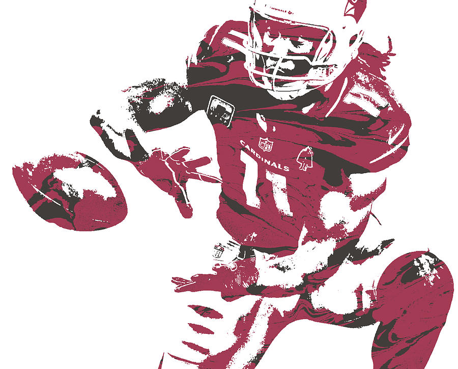 Larry Fitzgerald ARIZONA CARDINALS WATERCOLOR STROKES PIXEL ART 2