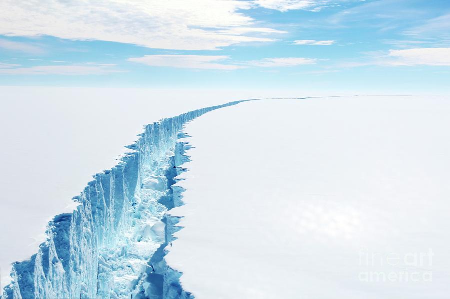 Larsen C Ice Shelf Rift Photograph by British Antarctic Survey/science Photo Library